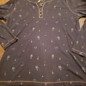 Flower Henley, Plus Size